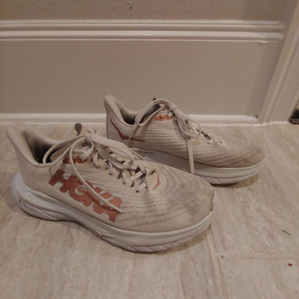 Hoka One One Mach 5 White Copper Women's 9B Profly Running Shoe